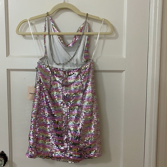 NWT Superdown Lisbeth Cowl Sequin Mini Dress - Picture 5 of 5